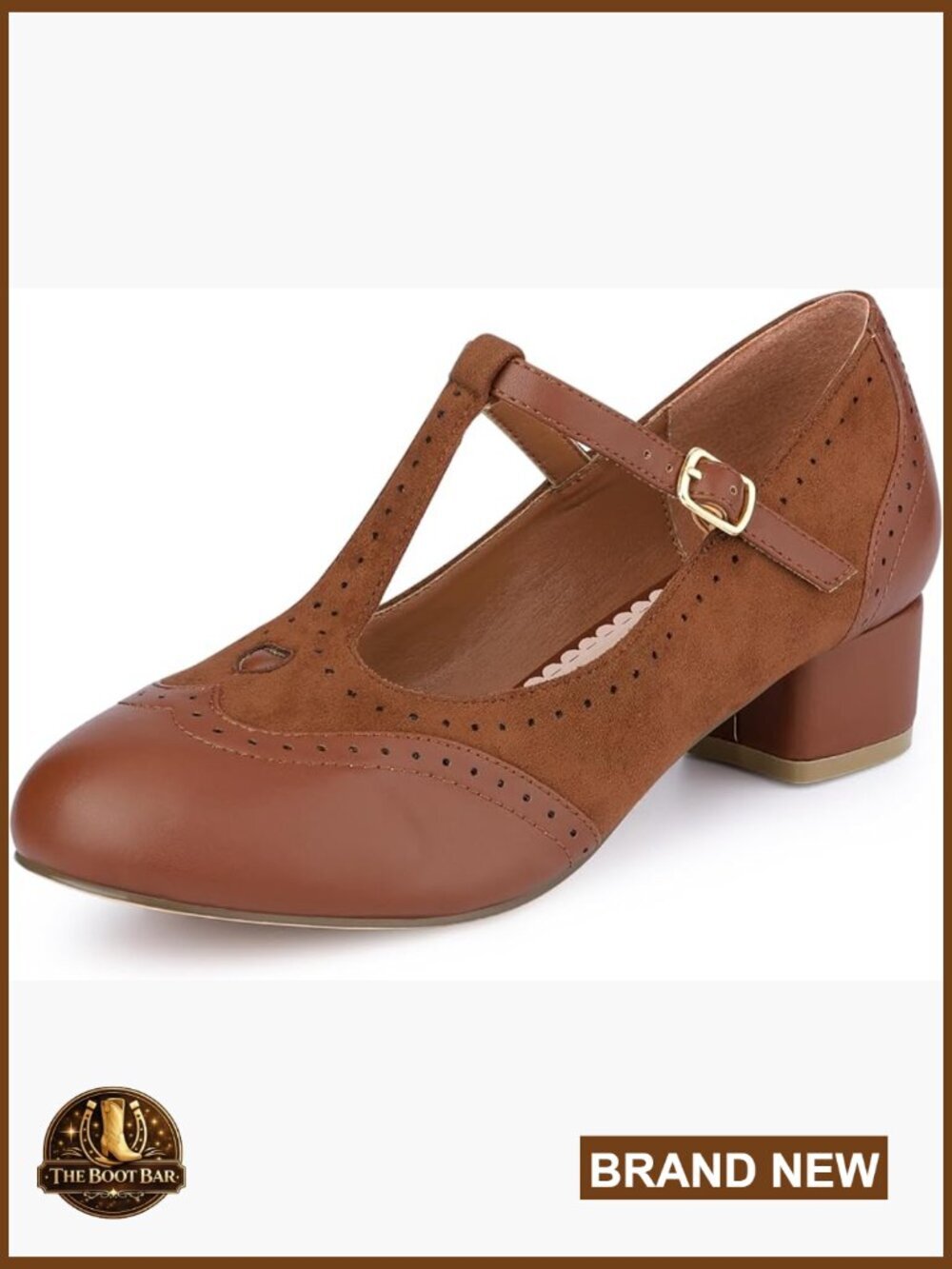 T-Strap Mary Jane Ankle Strap Block Heels Pumps